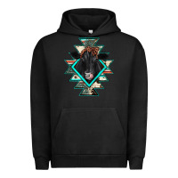 Pigment Black black angus cowhide aztec Urban Hoodie - JahusDesignShop