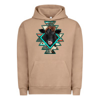Pigment Burro black angus cowhide aztec Urban Hoodie - JahusDesignShop