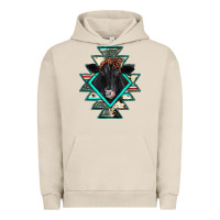 Pigment French Oak black angus cowhide aztec Urban Hoodie - JahusDesignShop