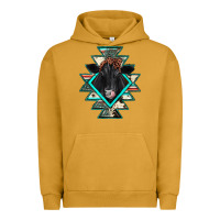 Pigment Peanut Butter black angus cowhide aztec Urban Hoodie - JahusDesignShop