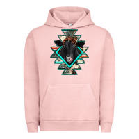 Pigment Salmon black angus cowhide aztec Urban Hoodie - JahusDesignShop