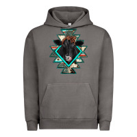 Pigment Tornado black angus cowhide aztec Urban Hoodie - JahusDesignShop