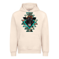 Sandshell black angus cowhide aztec Urban Hoodie - JahusDesignShop
