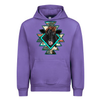 Tulip black angus cowhide aztec Urban Hoodie - JahusDesignShop