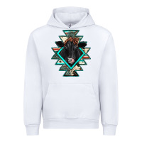 White black angus cowhide aztec Urban Hoodie - JahusDesignShop