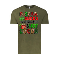Vintage Olive fuzzy socks flannel blankets and hot cocoa Vintage Tee - OliviaCreatesArt