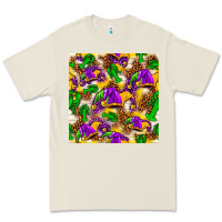 Bone Mardi Gras jester had and crawfish with leopard pa Premium Tee - HowdyJamesFarm