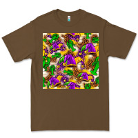 Cacao Mardi Gras jester had and crawfish with leopard pa Premium Tee - HowdyJamesFarm