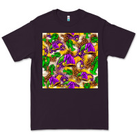 Plum Mardi Gras jester had and crawfish with leopard pa Premium Tee - HowdyJamesFarm