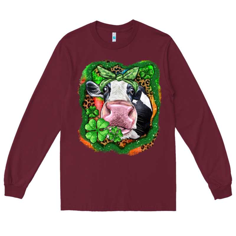 St. Patrick's Day Cow Long Sleeve Tee by FaDigitalArtStudio | Teevron