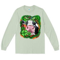 Matcha St. Patrick's day cow Long Sleeve Tee - FaDigitalArtStudio