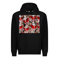 Black Merry Christmas Premium Hoodie - CowhideDigitalArt