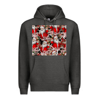 Charcoal Heather Merry Christmas Premium Hoodie - CowhideDigitalArt