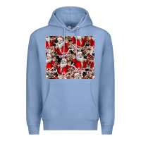 Colony Blue Merry Christmas Premium Hoodie - CowhideDigitalArt