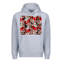 Heather Grey Merry Christmas Premium Hoodie - CowhideDigitalArt