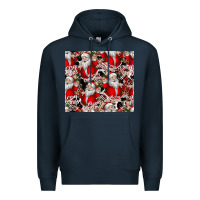 Navy Merry Christmas Premium Hoodie - CowhideDigitalArt