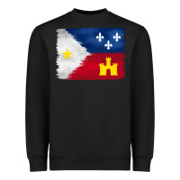 Black louisiana flag background Heavyweight Sweatshirt - BarkalooDesign