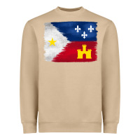 Mushroom louisiana flag background Heavyweight Sweatshirt - BarkalooDesign