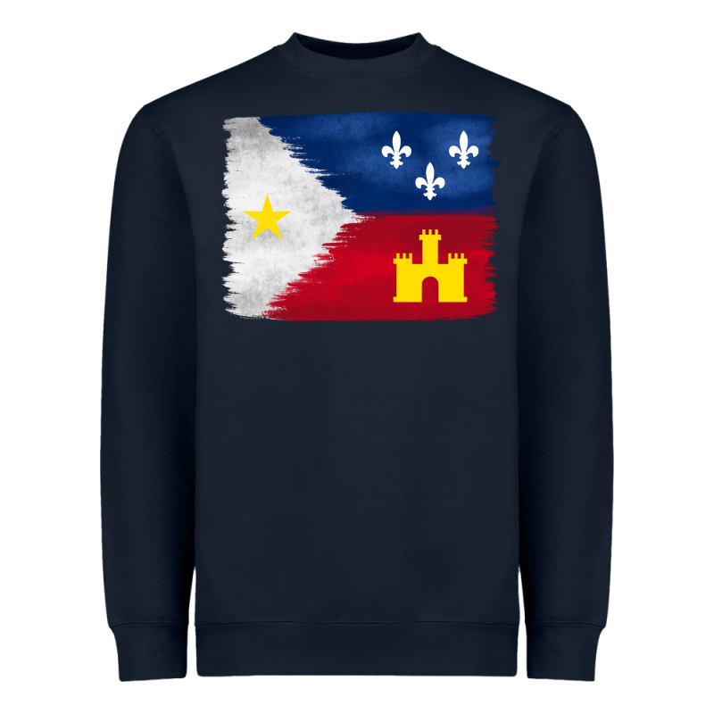 Louisiana Flag Background Heavyweight Sweatshirt by BarkalooDesign | Teevron
