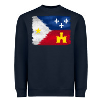 Navy louisiana flag background Heavyweight Sweatshirt - BarkalooDesign