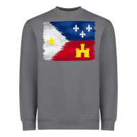 Storm louisiana flag background Heavyweight Sweatshirt - BarkalooDesign