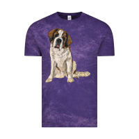 Cloud Purple saint bernard Vintage Tee - RanaPortraitStore
