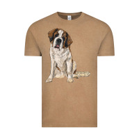Vintage Coffee saint bernard Vintage Tee - RanaPortraitStore