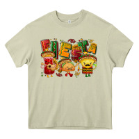 Mossy Fiesta with taco, nacho, souce Heavy Core Tee - NancyCooperArtShop