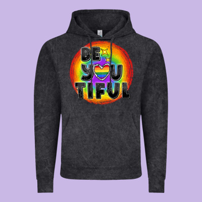 Be You Tiful Pride Vintage Hoodie Designed By Fadigitalartstudio