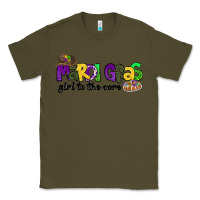 Army Green mardi gras girl to the core Classic Tee - CowGirlArtShop