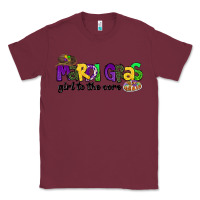 Burgundy mardi gras girl to the core Classic Tee - CowGirlArtShop