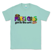 Seafoam mardi gras girl to the core Classic Tee - CowGirlArtShop