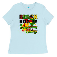 Baby Blue black history is american history Ladies Tee - CowGirlArtShop