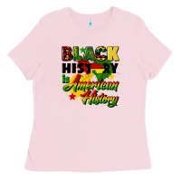 Bubblegum Pink black history is american history Ladies Tee - CowGirlArtShop