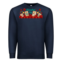 Navy valentines day with playing cards Premium Sweatshirt - AdoDesignShop