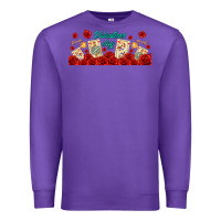 Purple valentines day with playing cards Premium Sweatshirt - AdoDesignShop