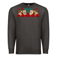 Smoke valentines day with playing cards Premium Sweatshirt - AdoDesignShop