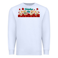 White valentines day with playing cards Premium Sweatshirt - AdoDesignShop