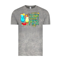 Cloud Rock sweet summer time turquoise yellow Vintage Tee - CowCowDesign