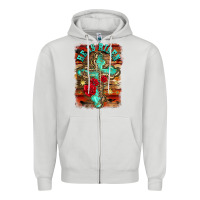 Dove Grey he is risen cross with roses background Zipper Hoodie - BarkalooDesign