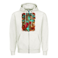 Oatmeal Heather he is risen cross with roses background Zipper Hoodie - BarkalooDesign