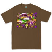 Cacao Mardi Gras lips Premium Tee - HowdyJamesFarm