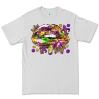 Dove Grey Mardi Gras lips Premium Tee - HowdyJamesFarm
