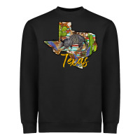 Black texas map armadillo Heavyweight Sweatshirt - BarkalooDesign