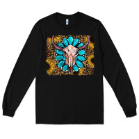 Black leopard sunflowers and gemstone skull Long Sleeve Tee - RanaPortraitStore