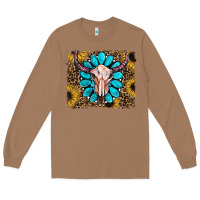 Toasted Coconut leopard sunflowers and gemstone skull Long Sleeve Tee - RanaPortraitStore