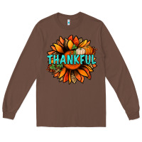 Chestnut thankful with sunflower bbs Long Sleeve Tee - BundleAndBundleShop