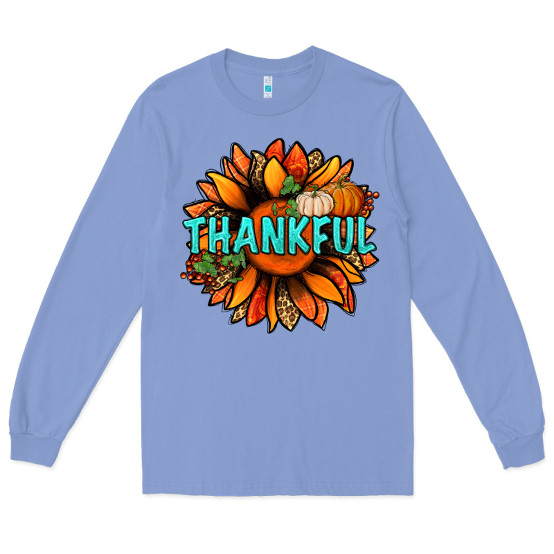 Thankful With Sunflower Bbs Long Sleeve Tee by BundleAndBundleShop | Teevron