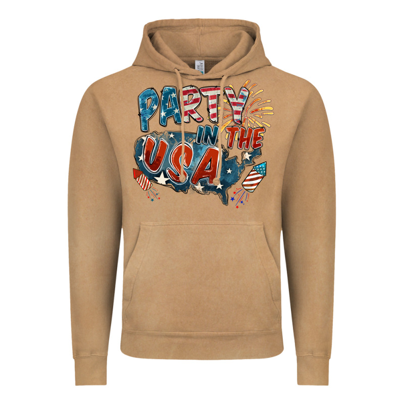 Party In The Usa Vintage Hoodie by FaDigitalArtStudio | Teevron