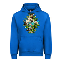 Cobalt aztec  cowhide cactus gemstone Urban Hoodie - JahusDesignShop